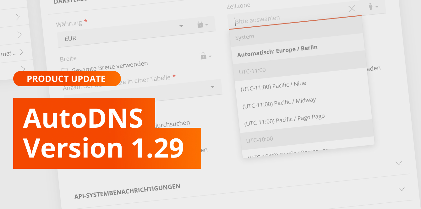 AutoDNS Changelog Version 1.29